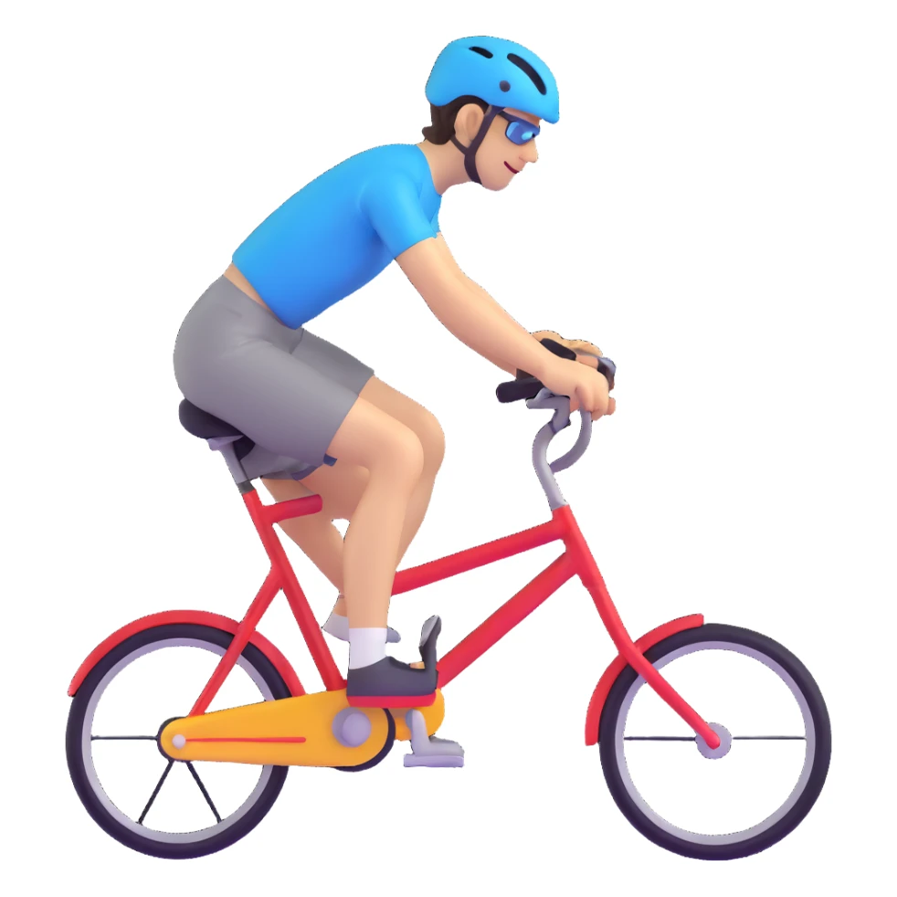 person riding a bike sticker