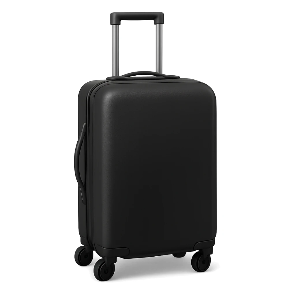 black hand bag luggage, simple and clear sticker