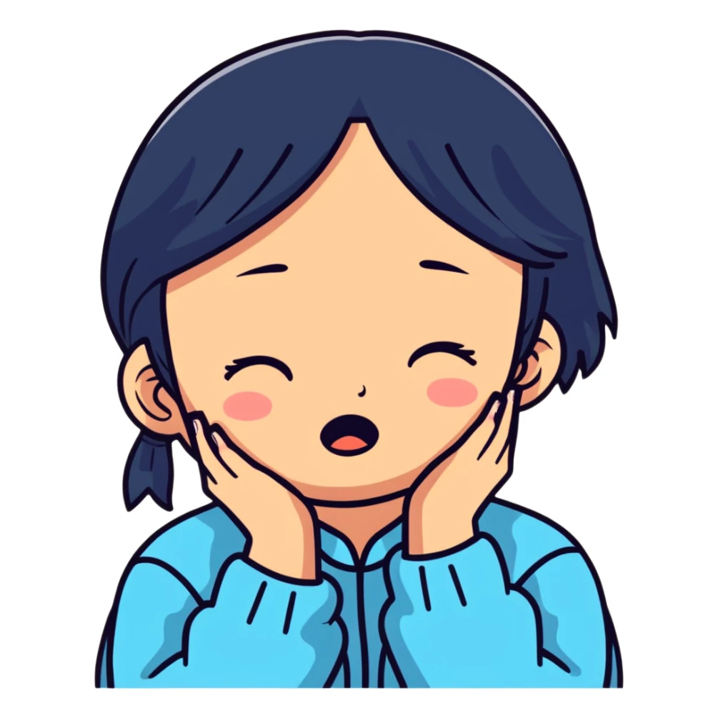 girl crying like a baby  sticker