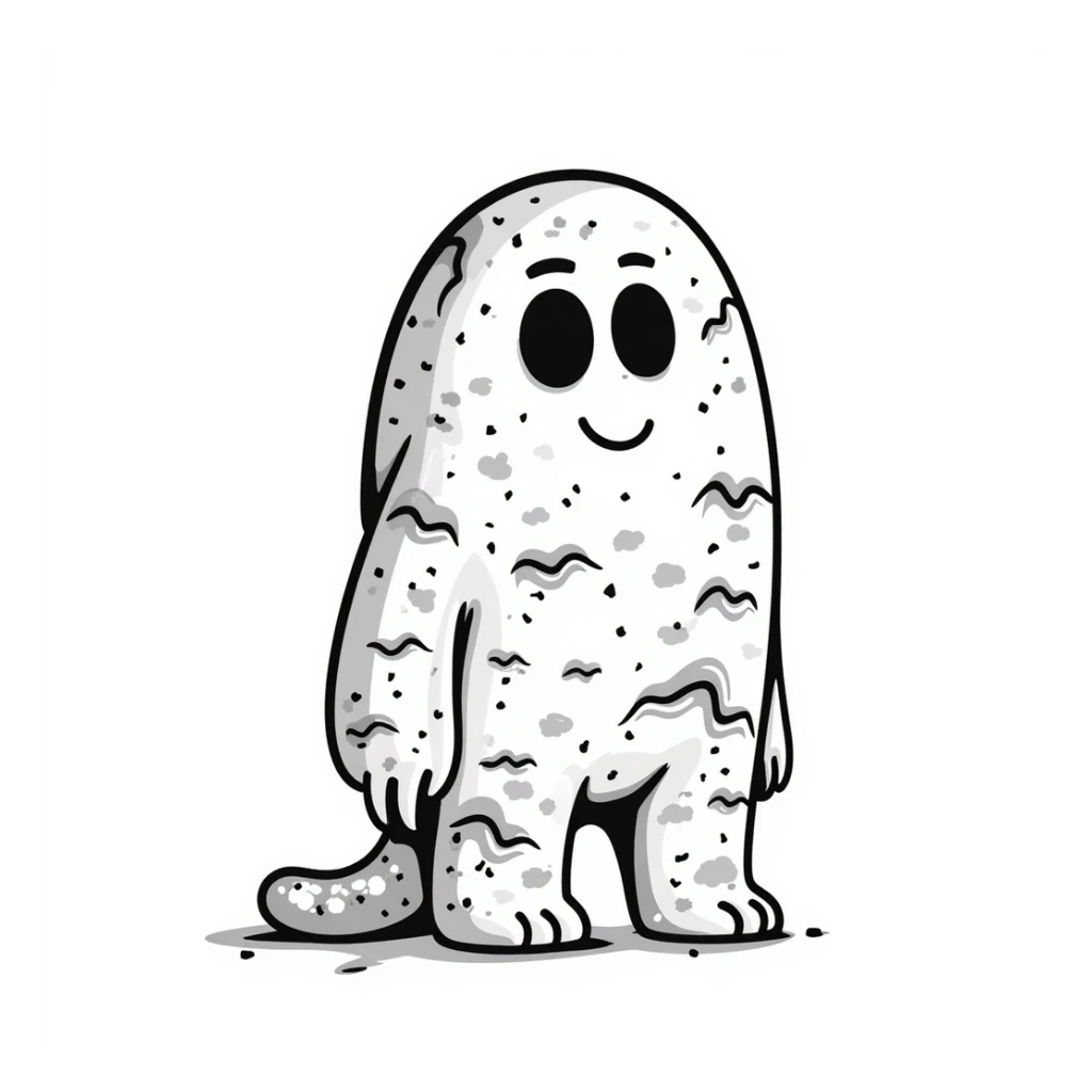 a golem, fantasy creature, hand drawn doodle style, fantasy art sticker