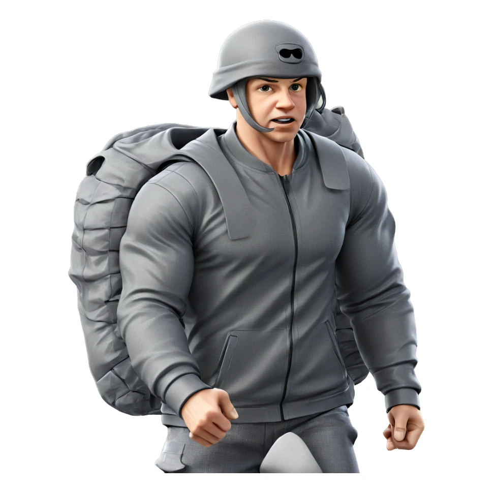 muscular male in jacket sticker