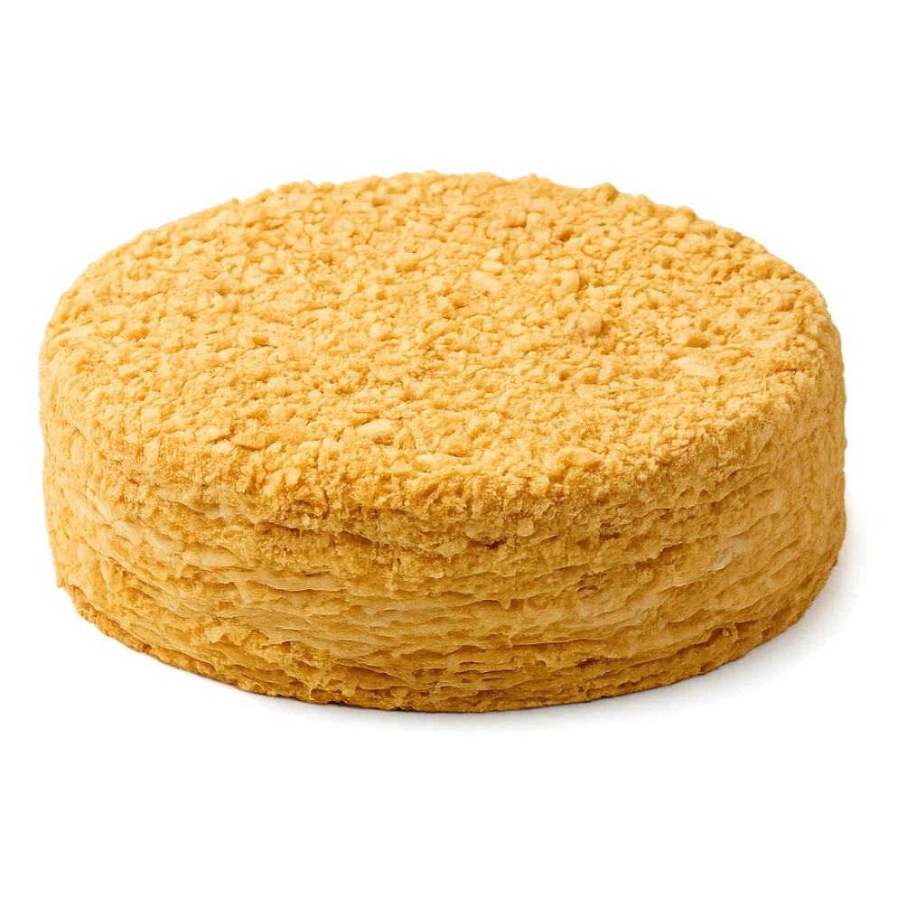 Сгенерируй красивый торт наполеон, полностью, на пнг фоне (без фона) sticker