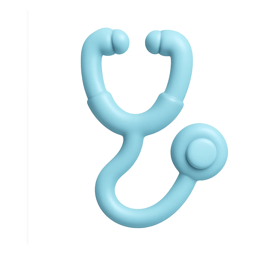 gentle light blue stethoscope sticker