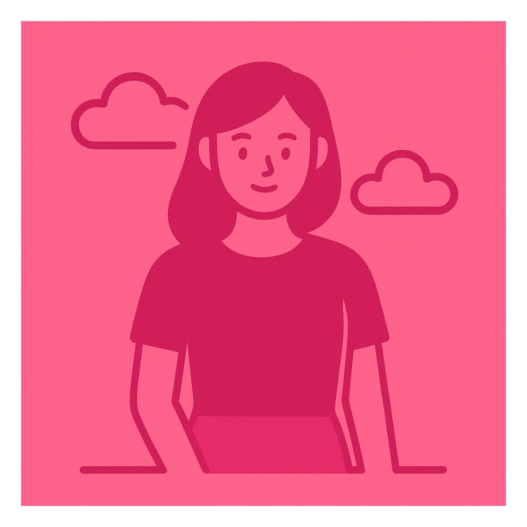 Create a monochromatic neon pink variation of the icon, maintaining the flat minimalist style and preserving all original elements of the icon. sticker