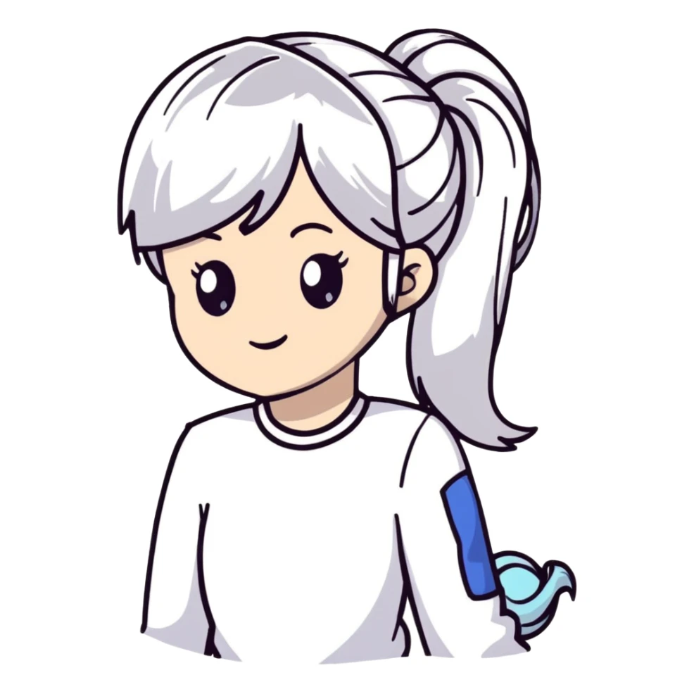 white powdered revolutionary war era wig with ponytail sticker