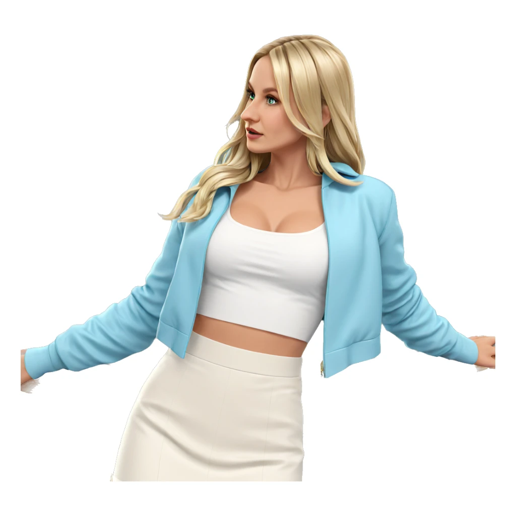 blonde girl in stylish outfit sticker