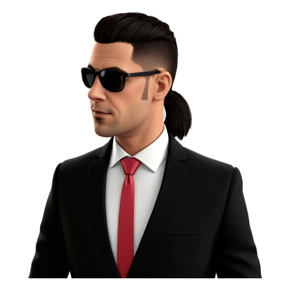 stylish boy in formal attire sticker