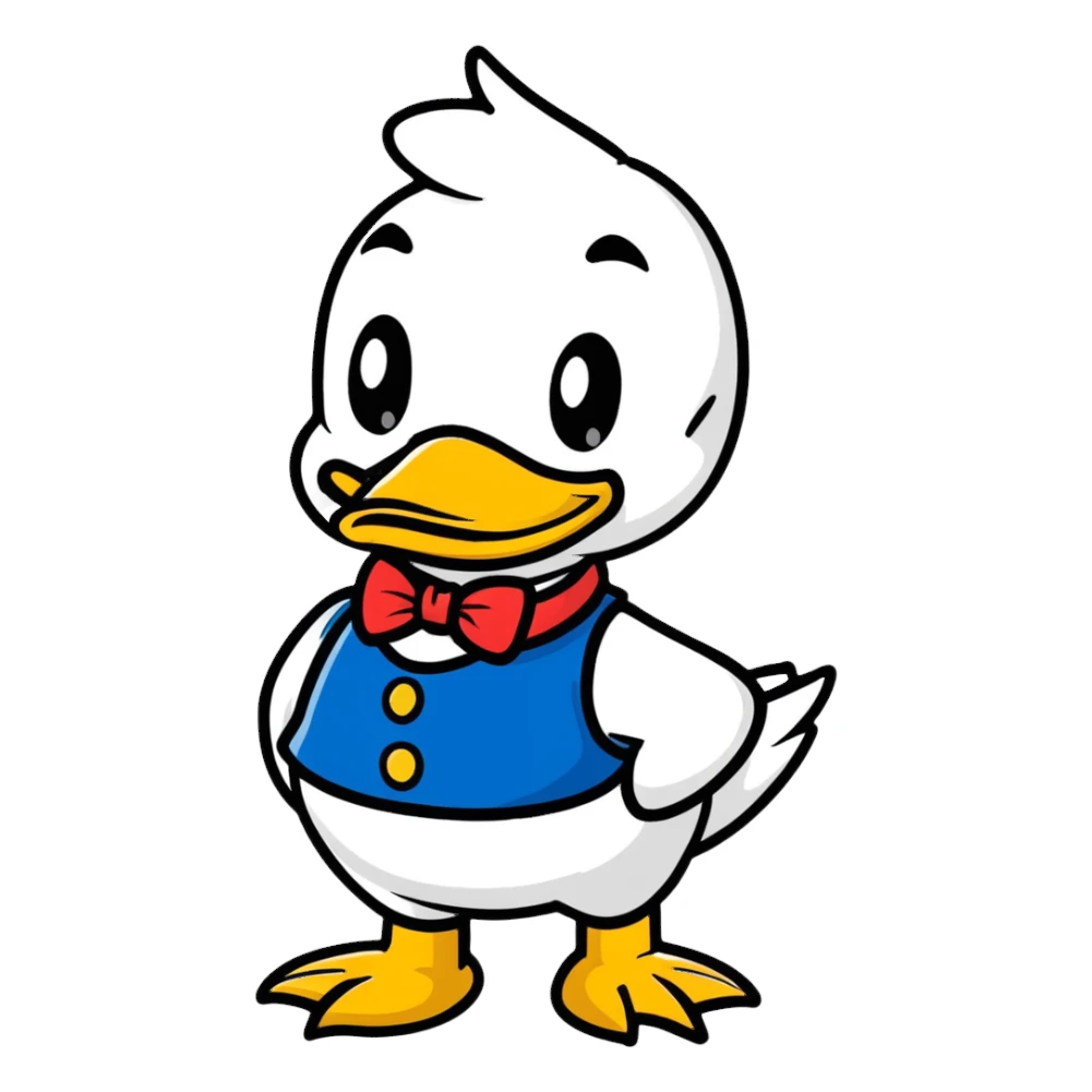 Donald Duck Disney style sticker