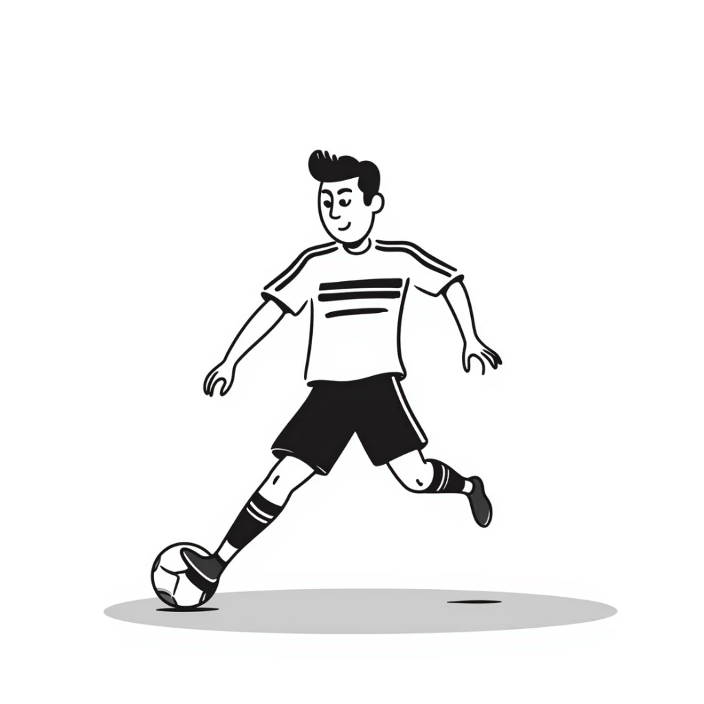 Cristiano Ronaldo, football star, hand drawn doodle style sticker