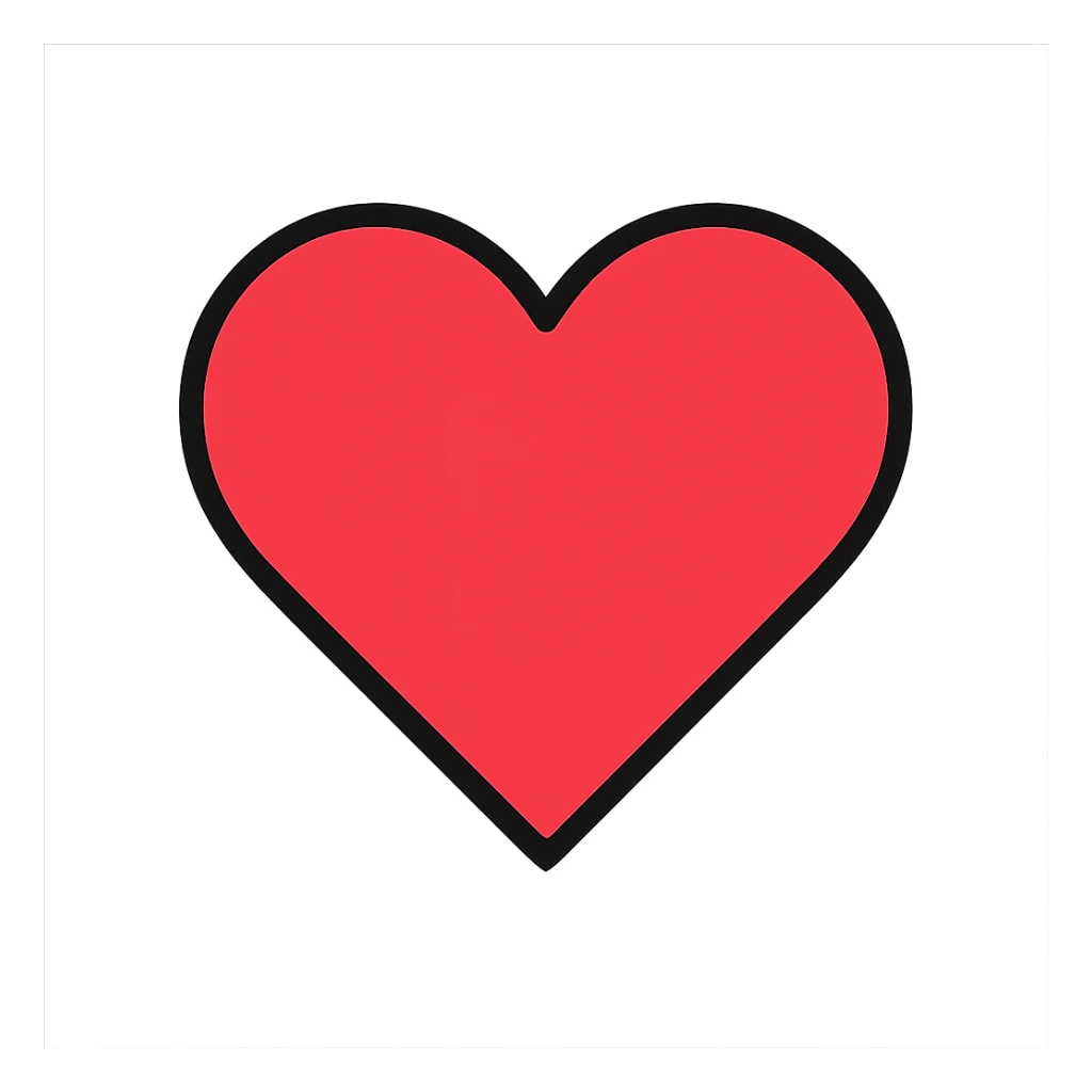 heart icon, clean and simple, modern icon style, no text sticker