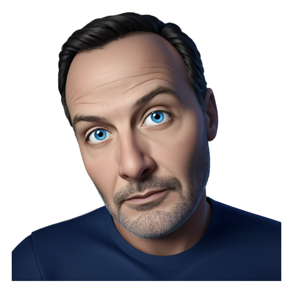 handsome man with blue eyes sticker