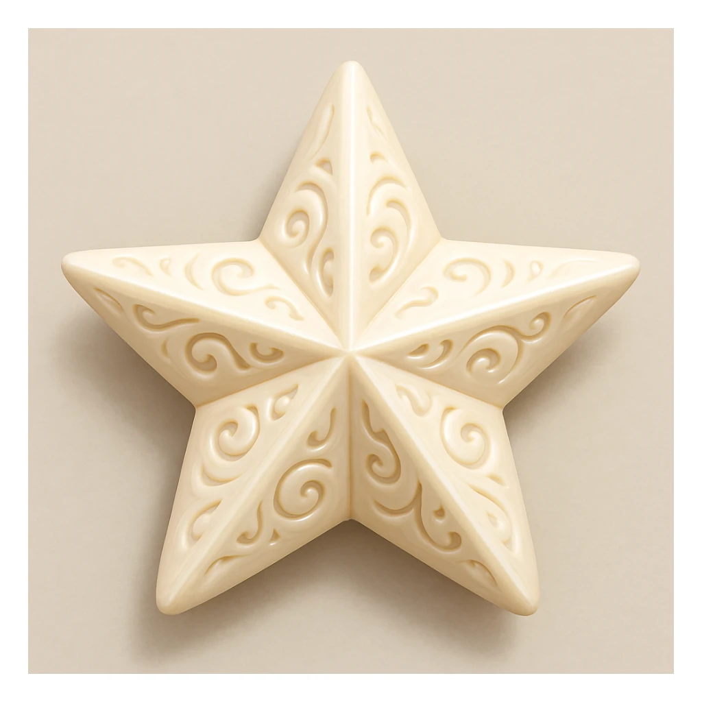 star carved from ivory emoji sticker