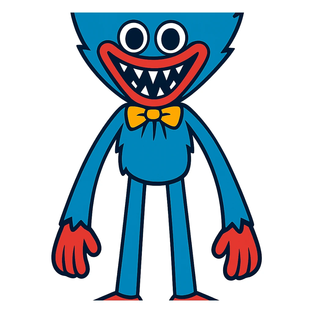Huggy Wuggy character in vibrant toon style sticker