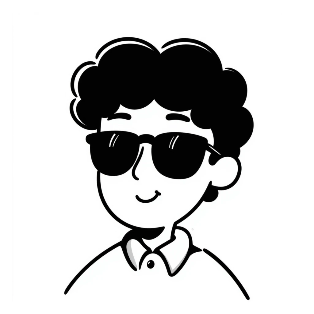 Fashionable sunglasses in pastel colors (dd9fb0, ffc6d3, a3bfc9, c4bee2, f1b091), hand-drawn doodle style sticker