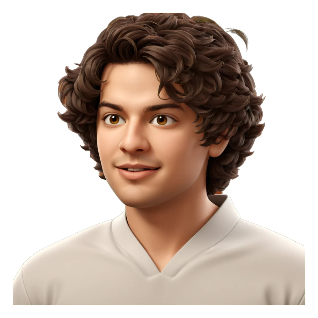 realistic portrait of boy sticker