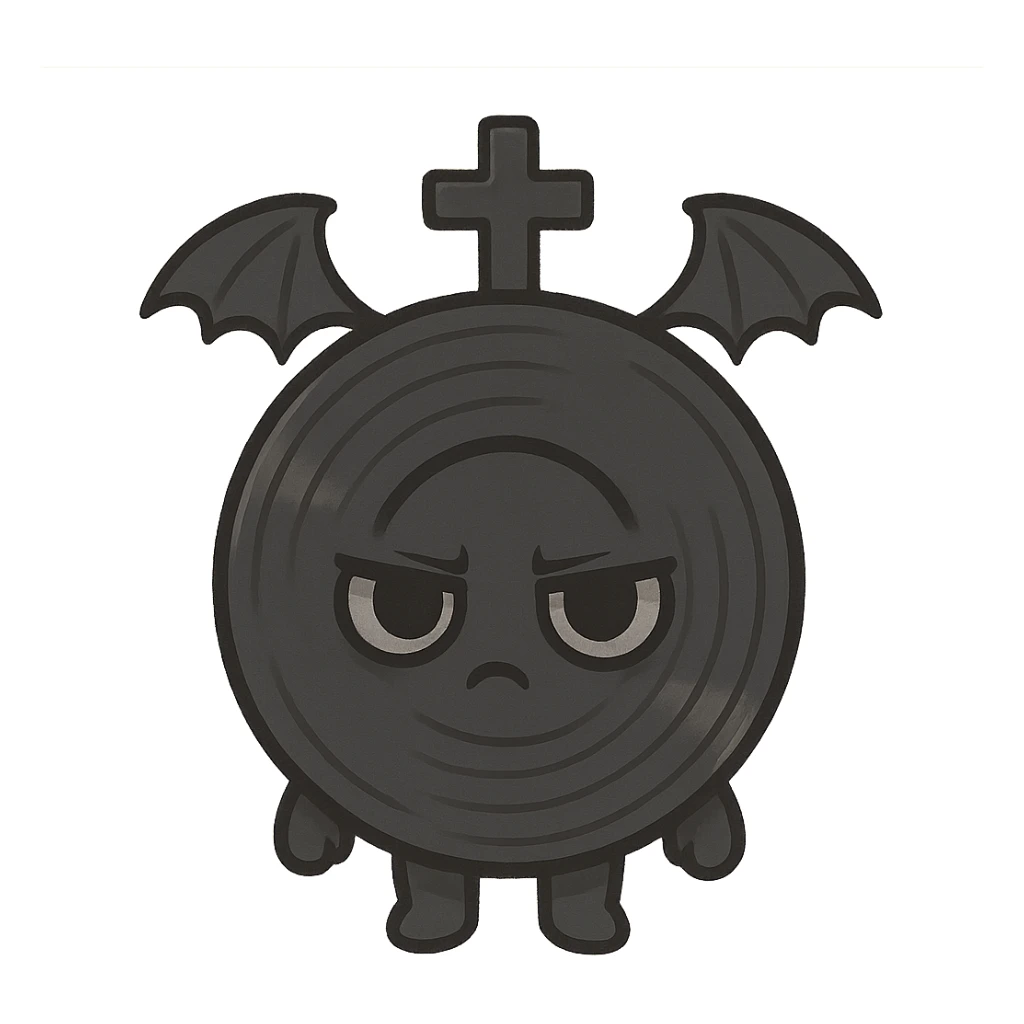 Goth black object sticker