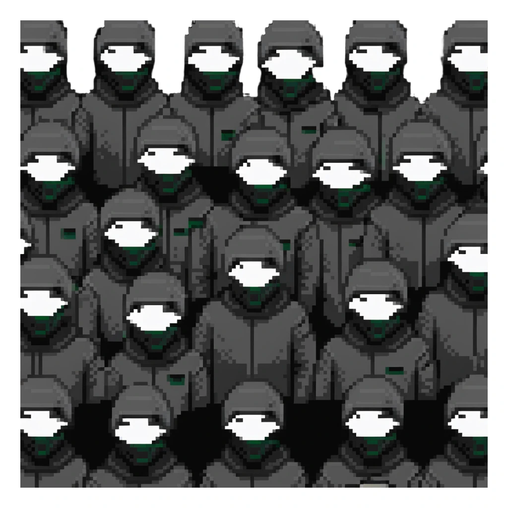 group of men with black ski masks sticker