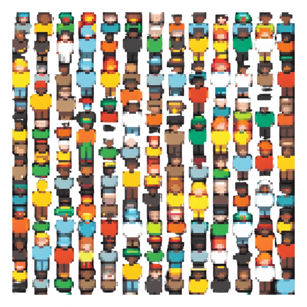 group of diverse people sticker