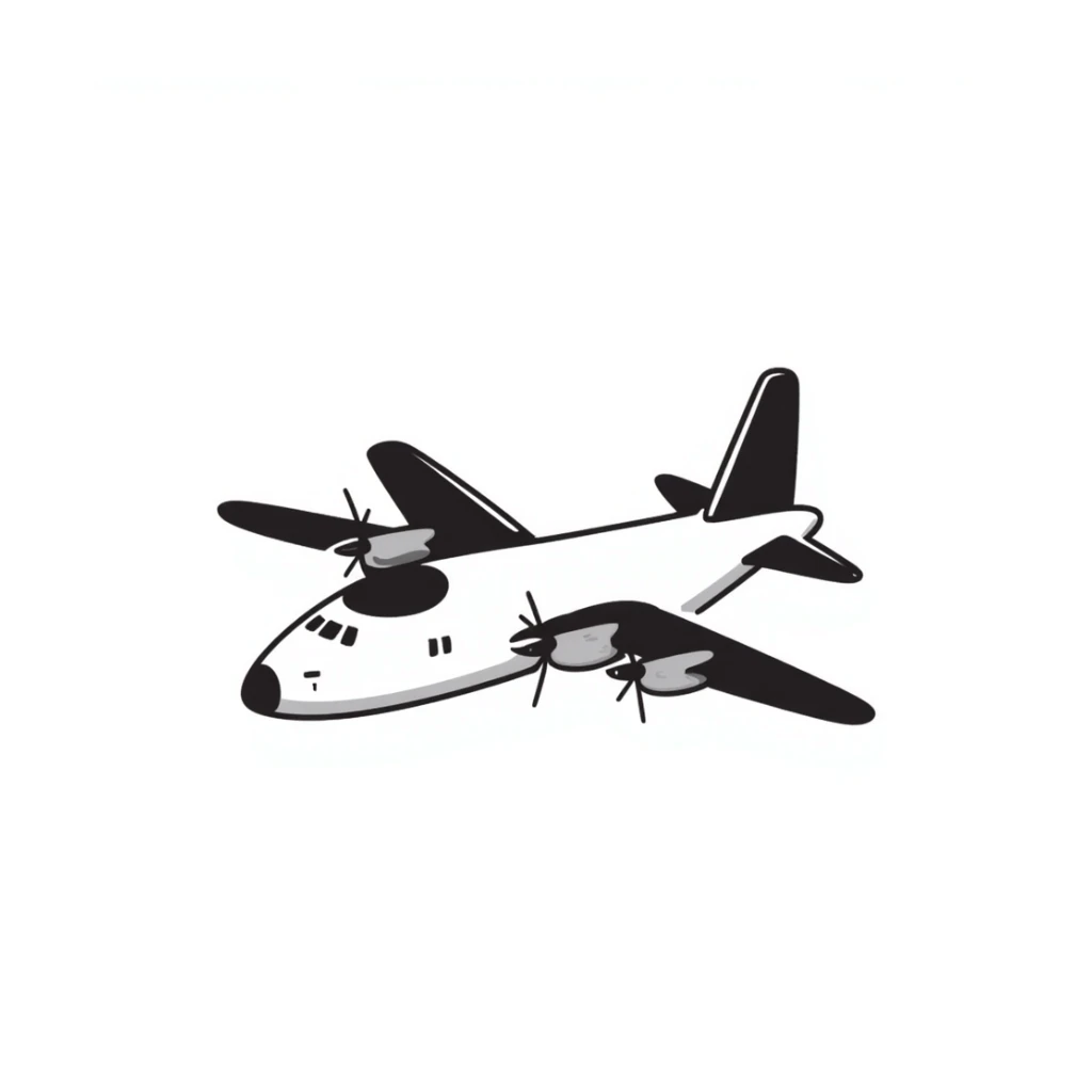 AC-130 gunship military aircraft with cannons sticker