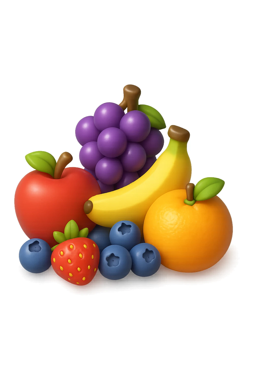 emoji 3d stile iphone che rappresenta montagnetta di frutta fresca 3d sticker