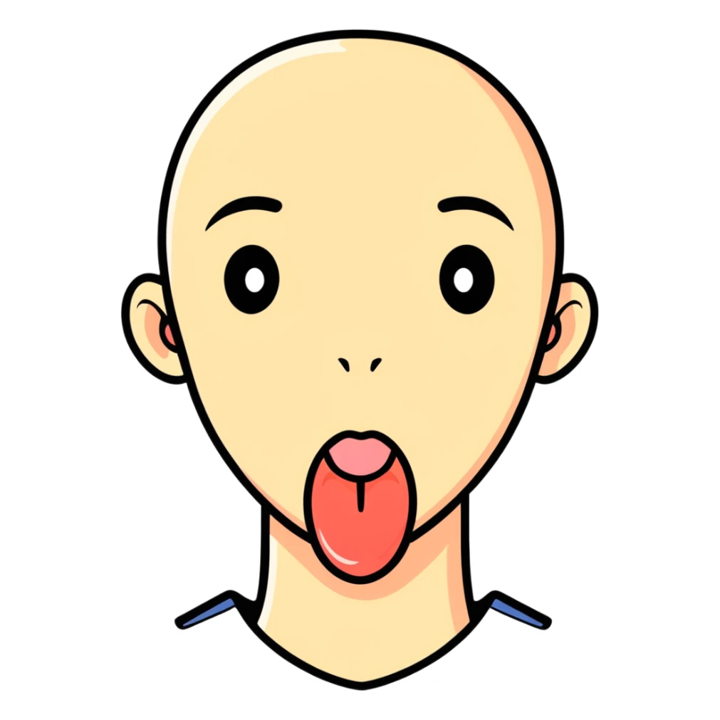 tongue sticking out sticker