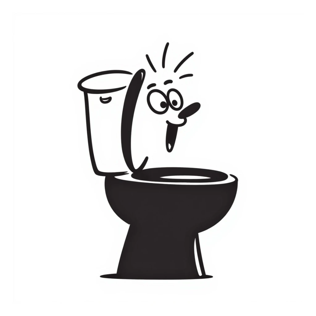 Skibidi Toilet character, energetic, hand drawn doodle style sticker