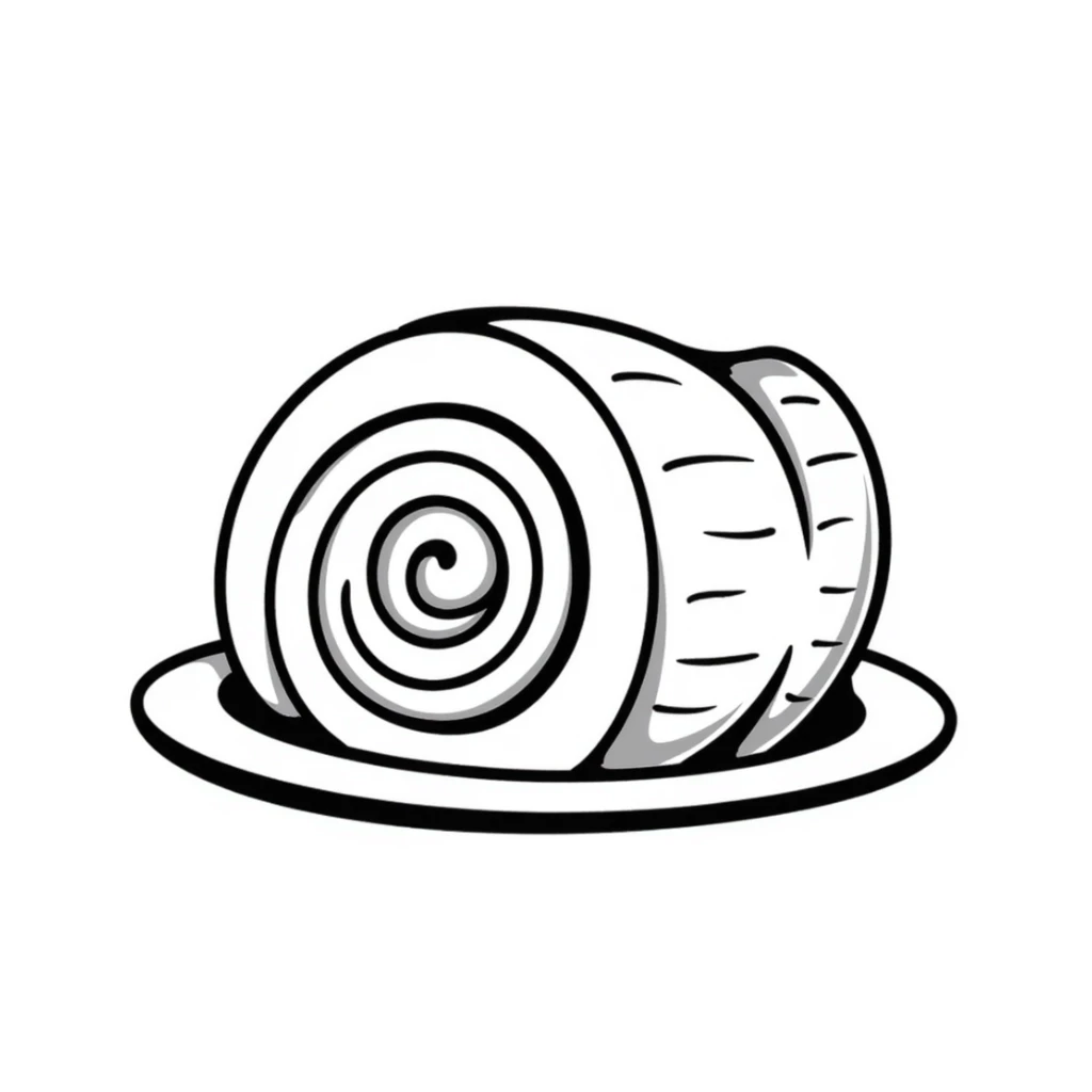 Hand-drawn spiral-cut holiday ham on a platter sticker