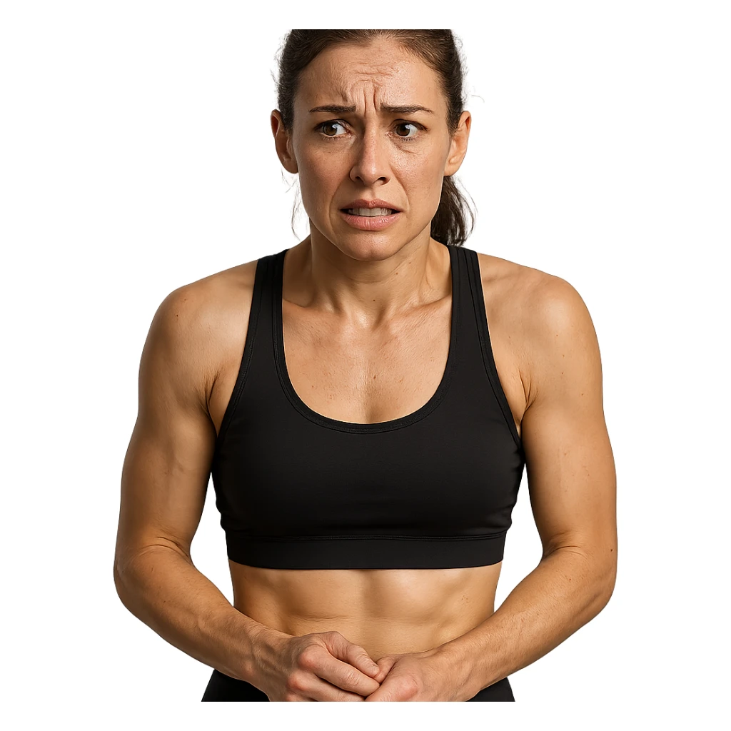 donna fitness nervosa, iperrealistica 4k sticker