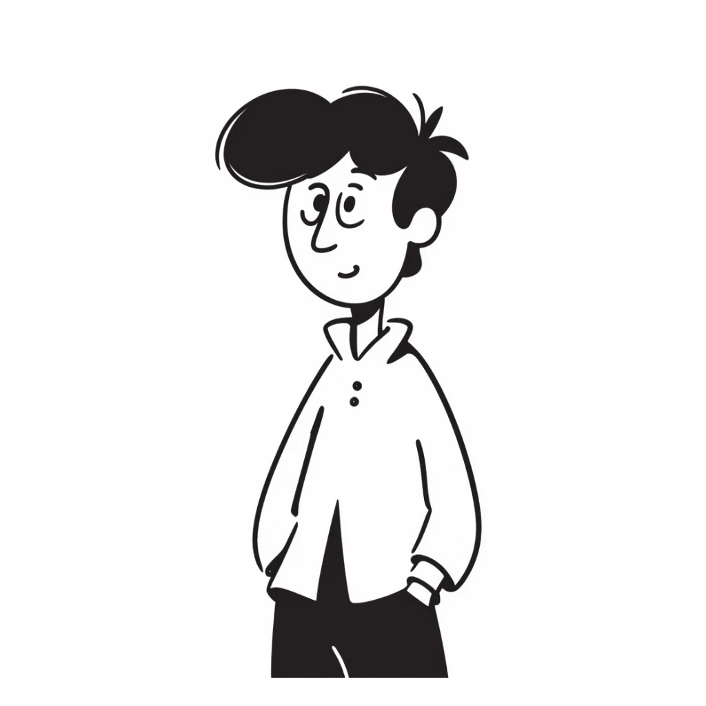 hairy man with a crooked nose sticker