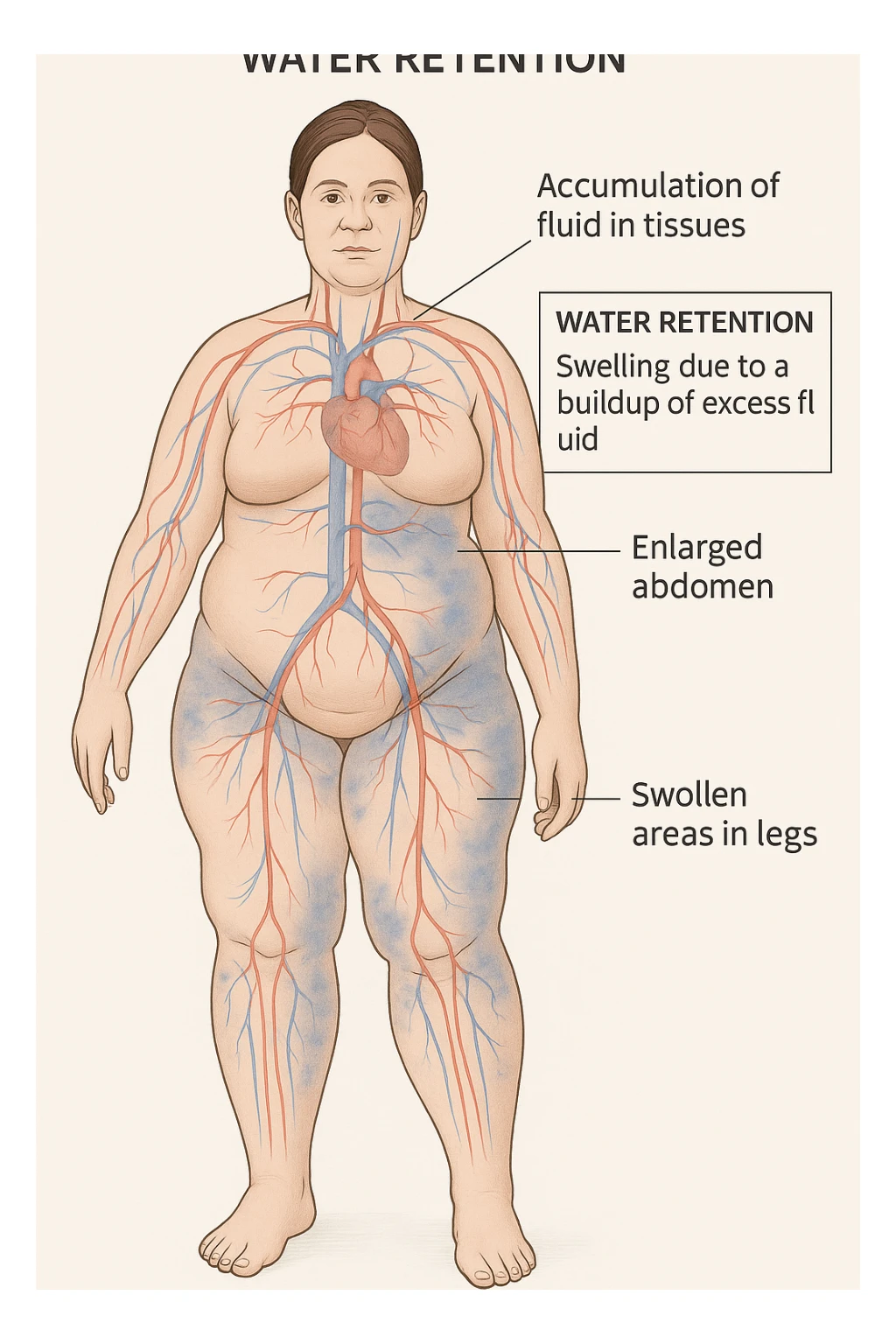 Donna anatomicamente con ritenzione idrica sticker