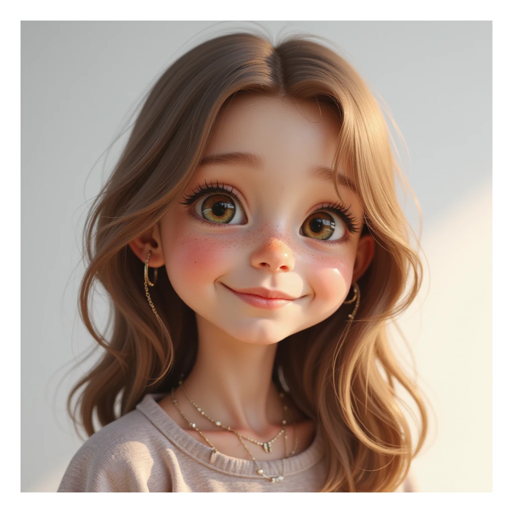 cute girl, photorealistic style, variation 1 sticker