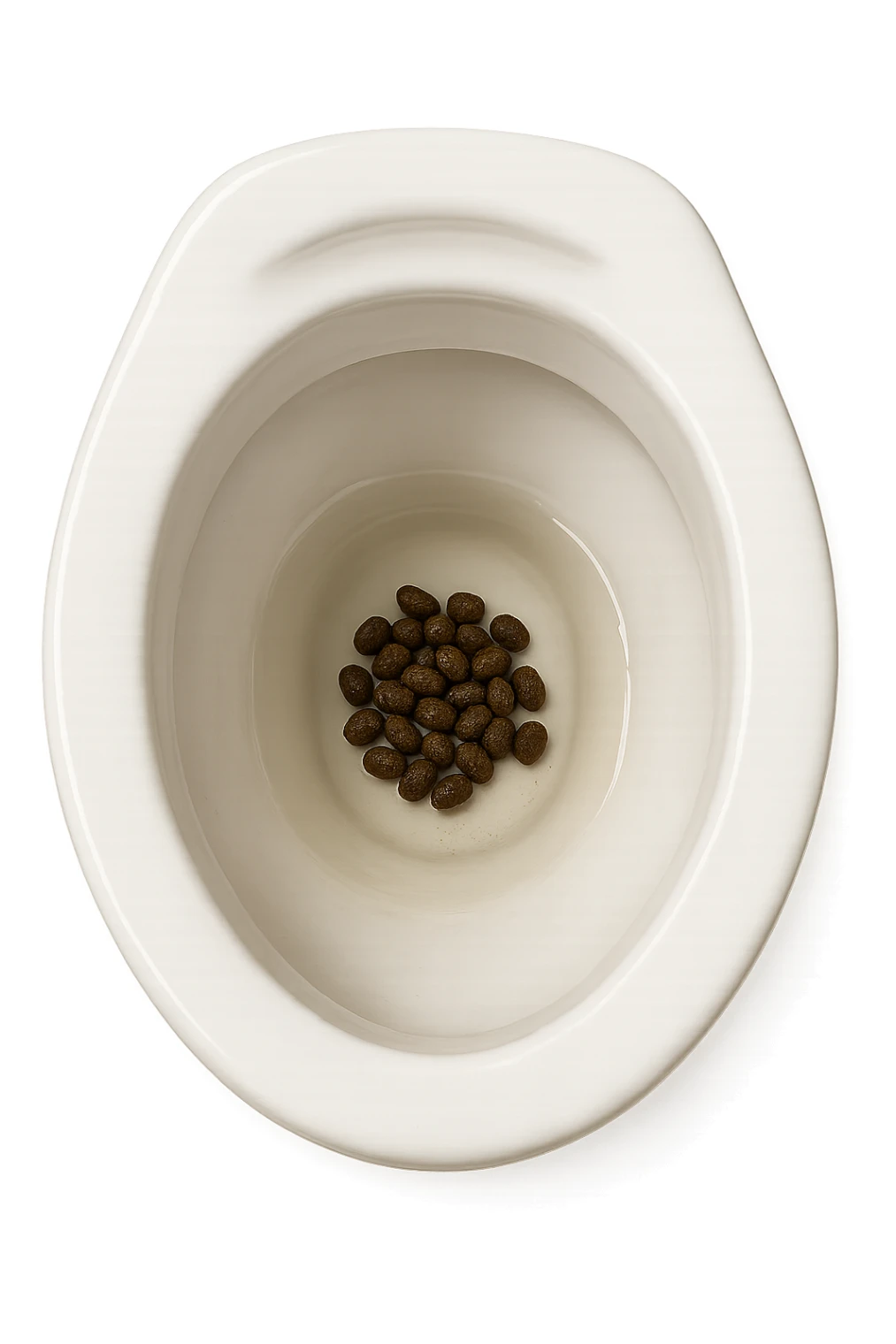 wc dentro cui cadono feci di animale a pallini, iperrealistico 4k sticker