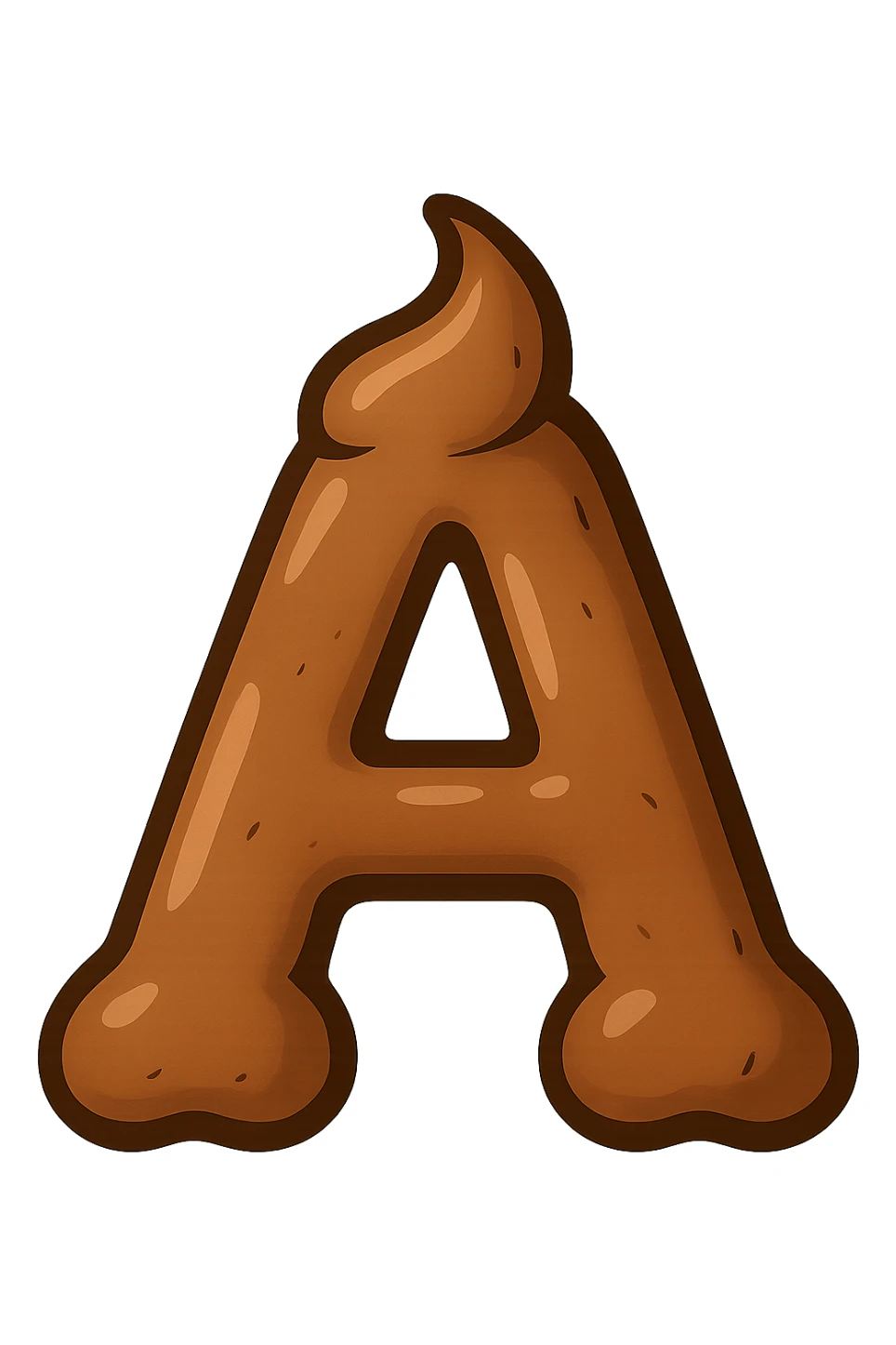 lettera "A" a forma di cacca sticker