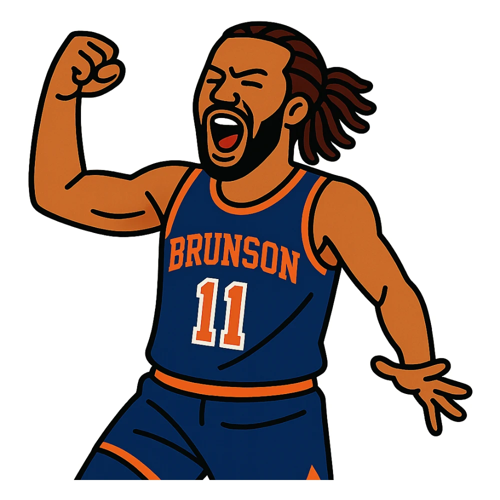Jalen Brunson basketball celebration sticker