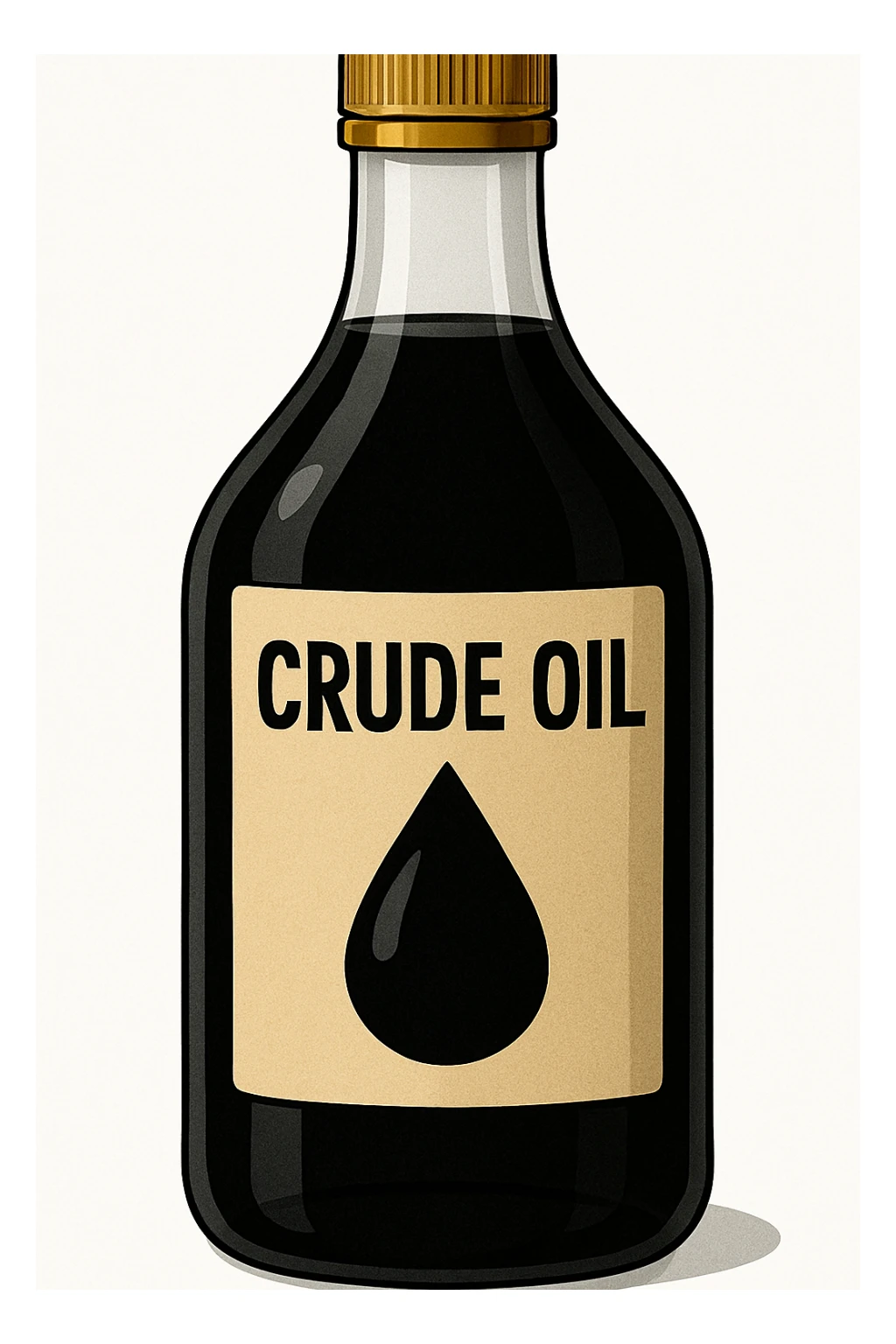 нарисуй в стиле как выше бутылку нефти по форме как во вложении sticker