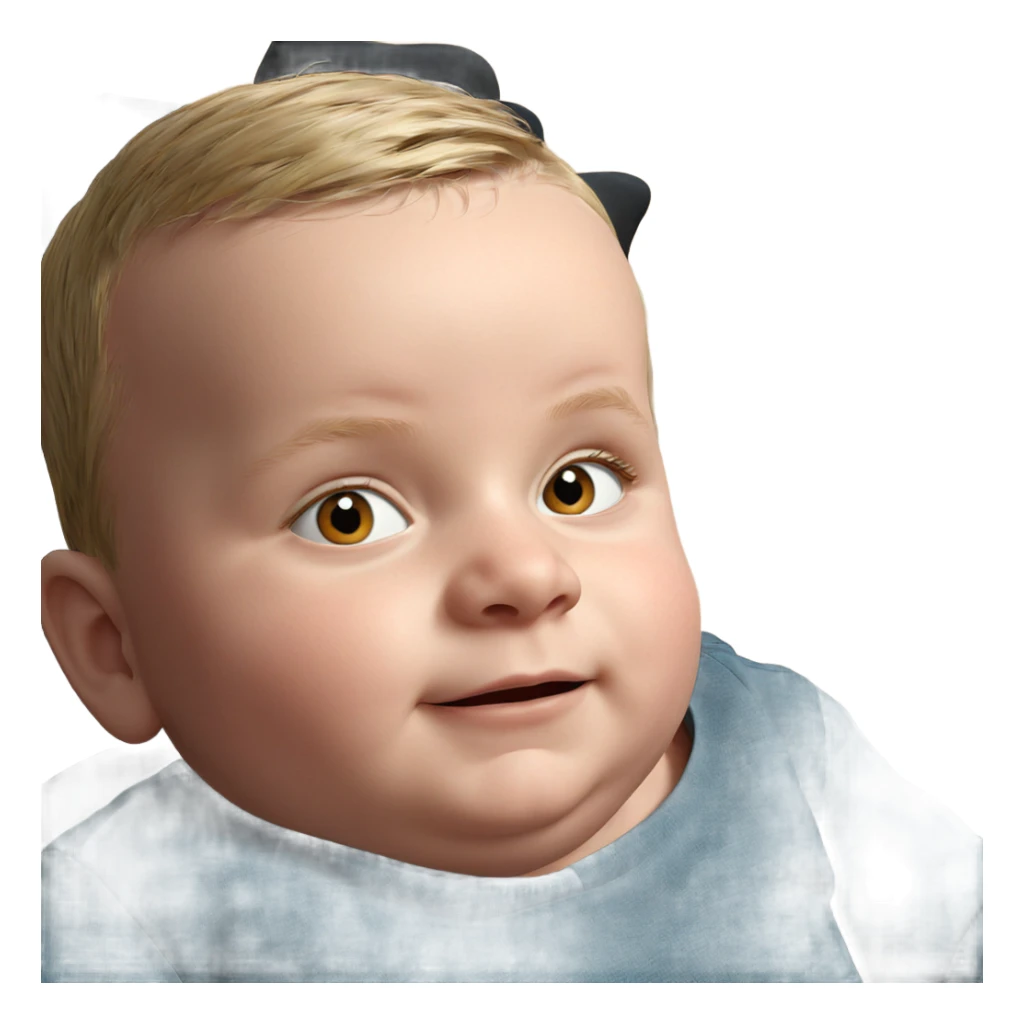 portrait of a young boy sticker