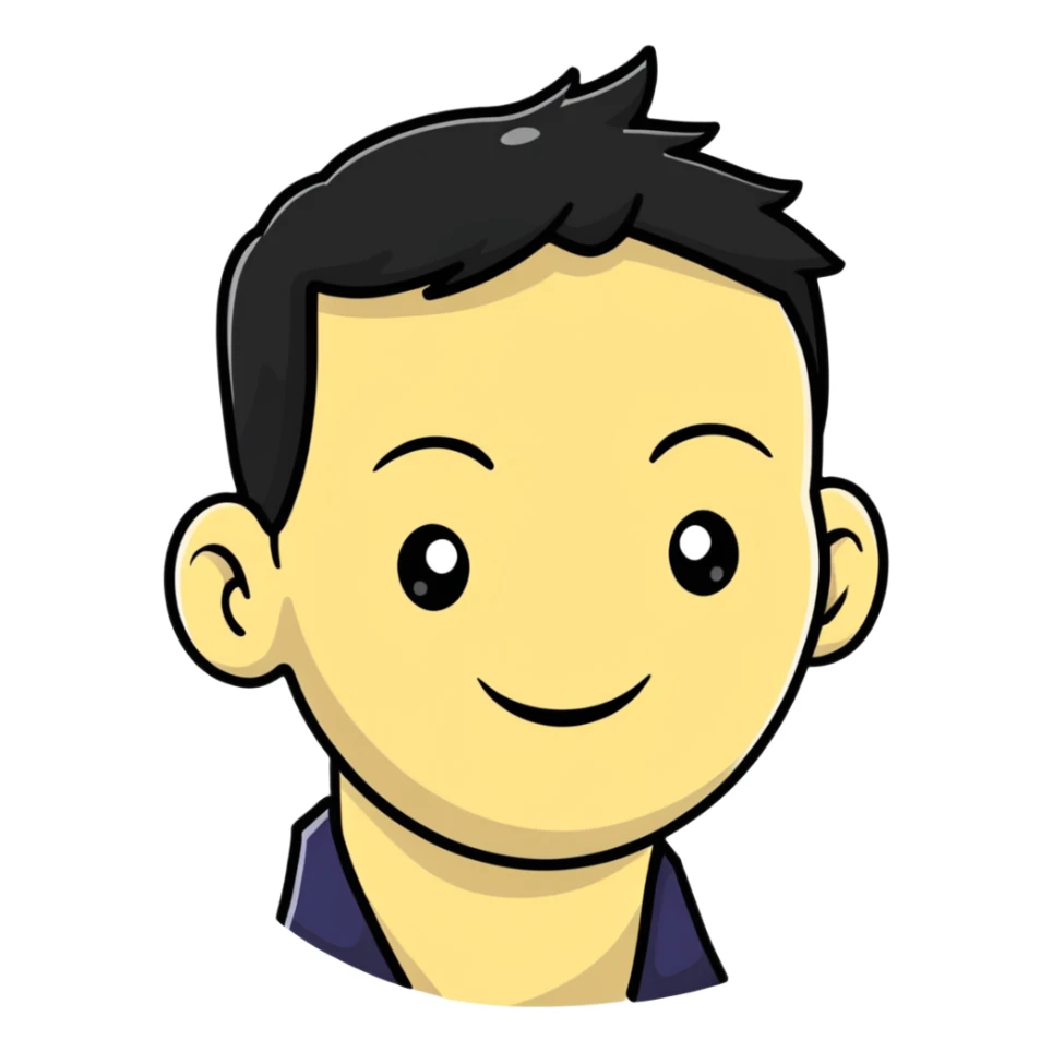 person with an awkward fake smile trying to look happy sticker