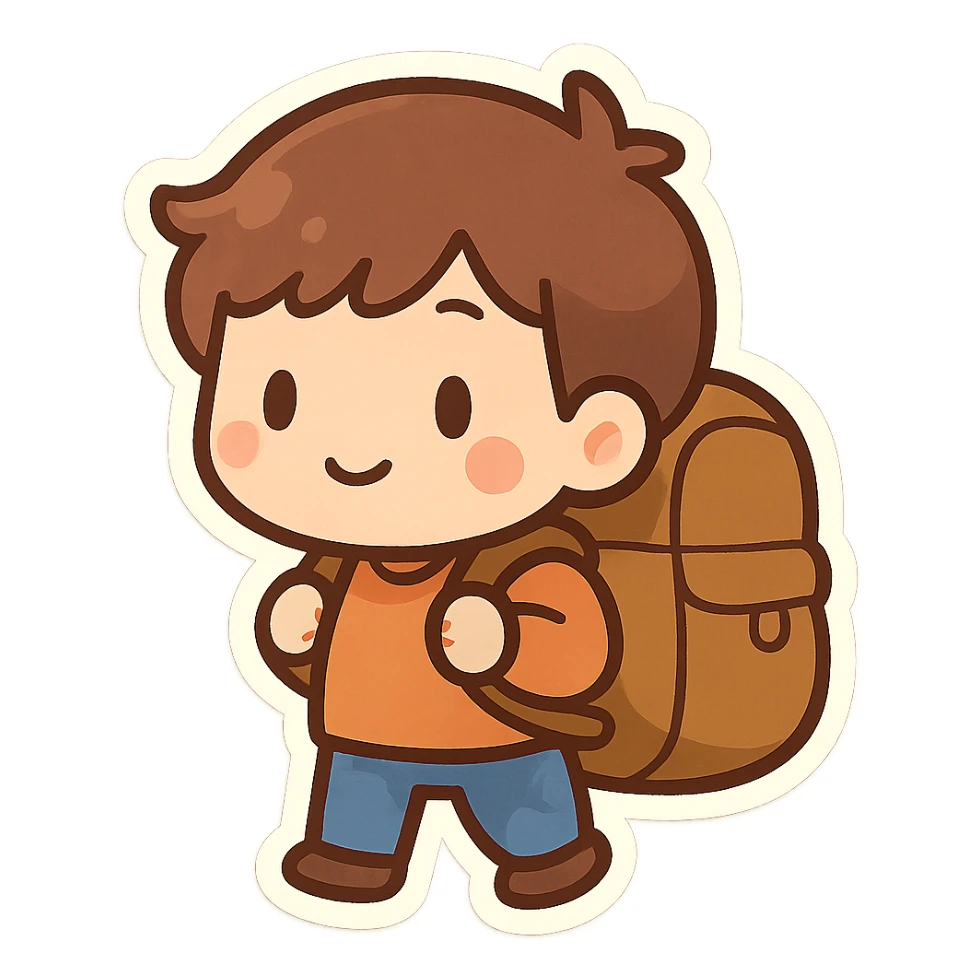 Person with big back sticker