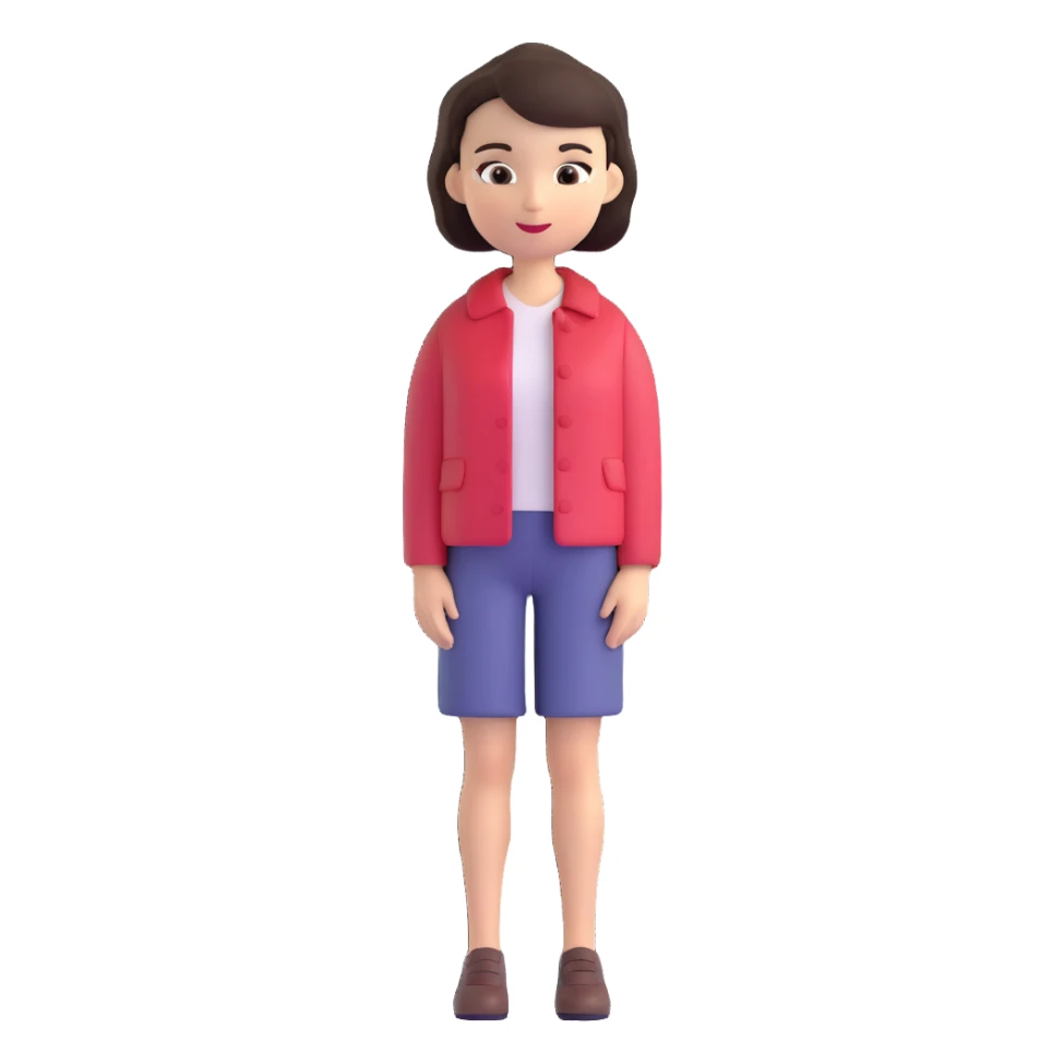 a lady with short dark brown hair sticker