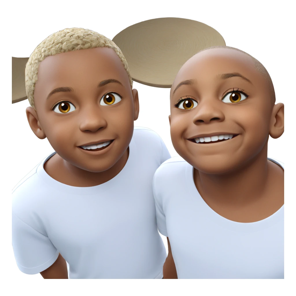 happy boys in white shirts sticker