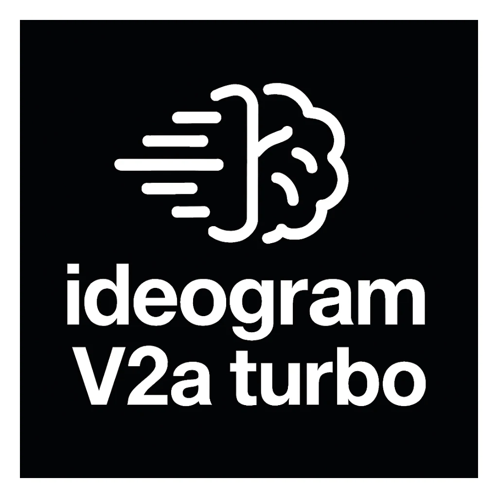 recreate this logo with text of "ideogram V2a turbo", MAKE IT FIT IN SQAURE  sticker