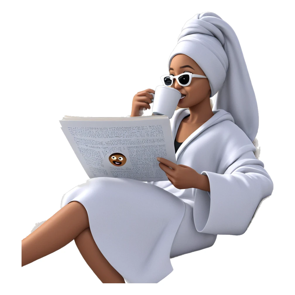 cozy reading time with coffee sticker