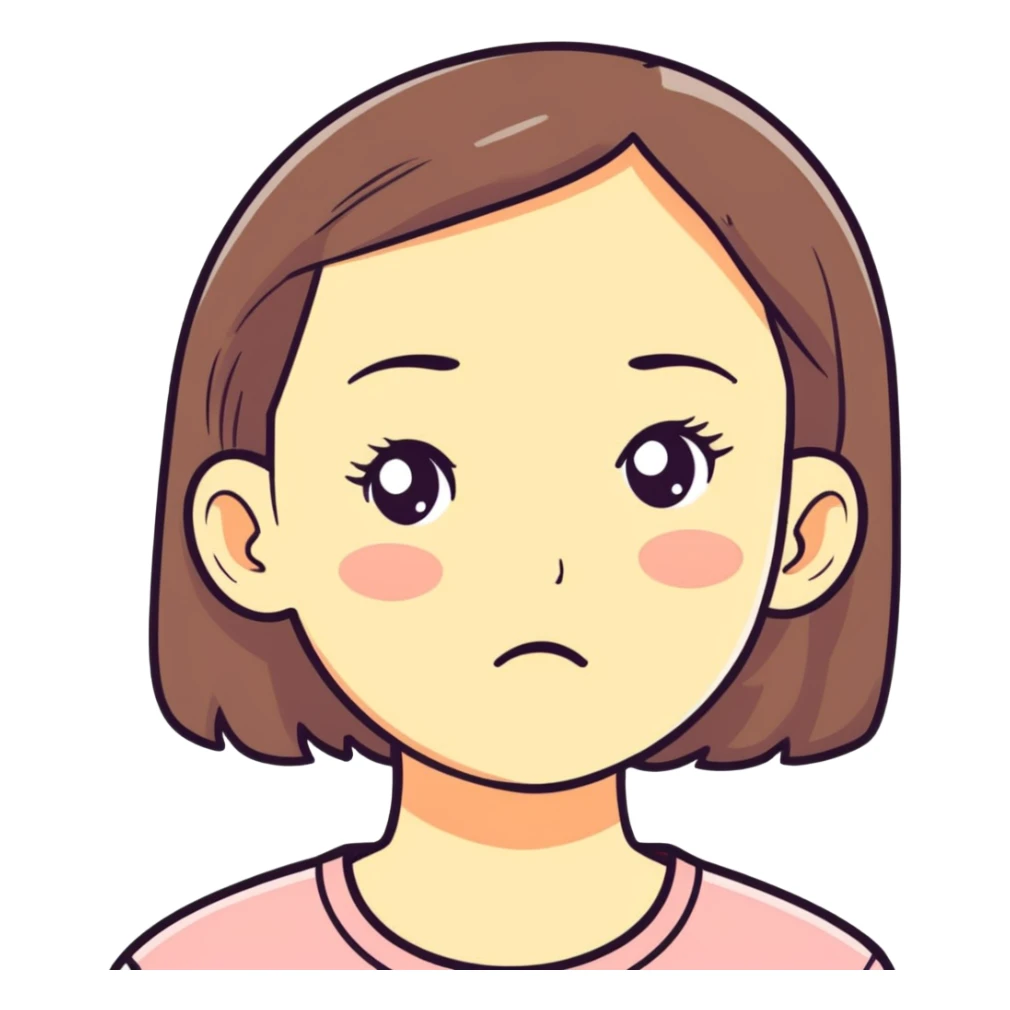 Girl looking confused  sticker