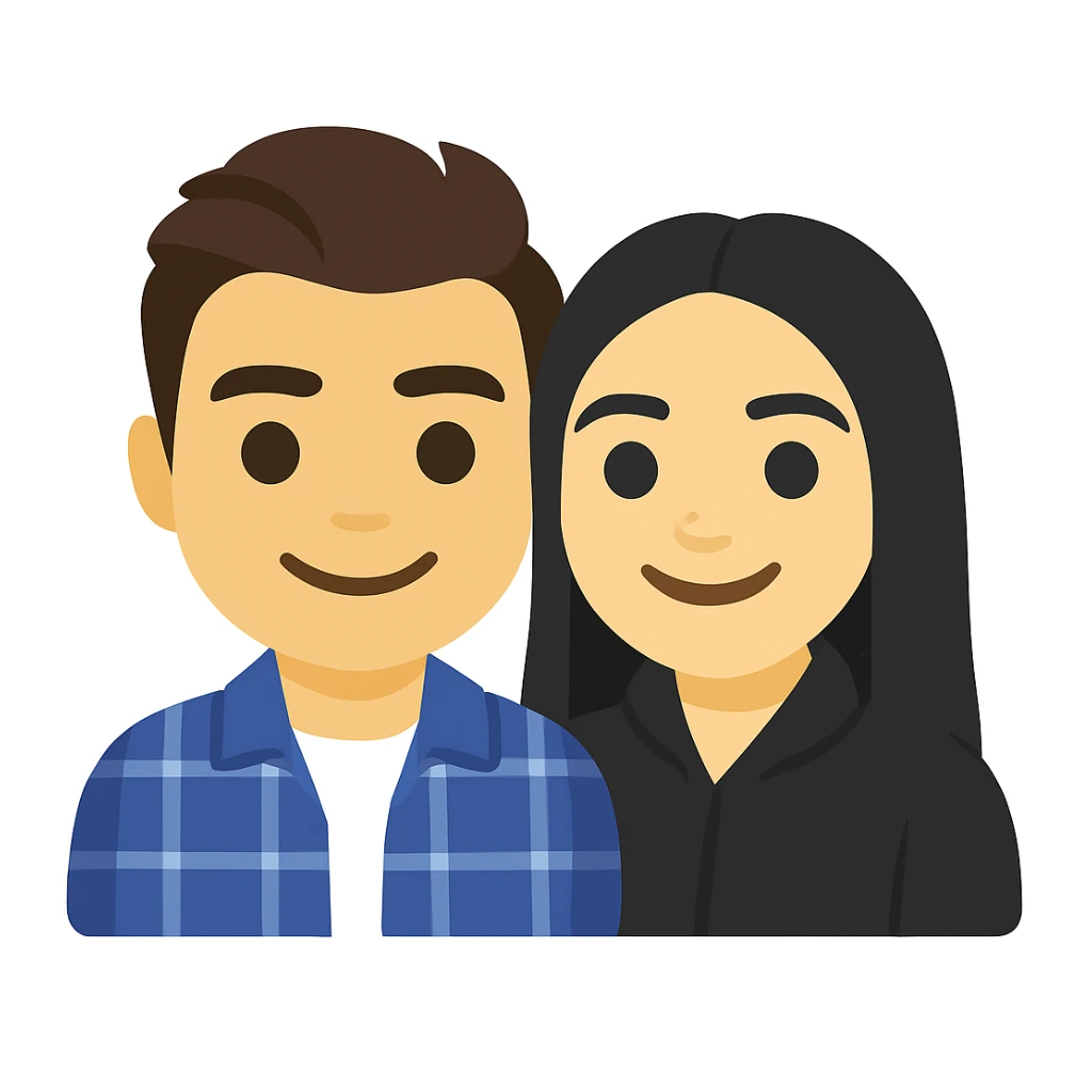 This is my boyfriend and I, make us into an emoji  sticker