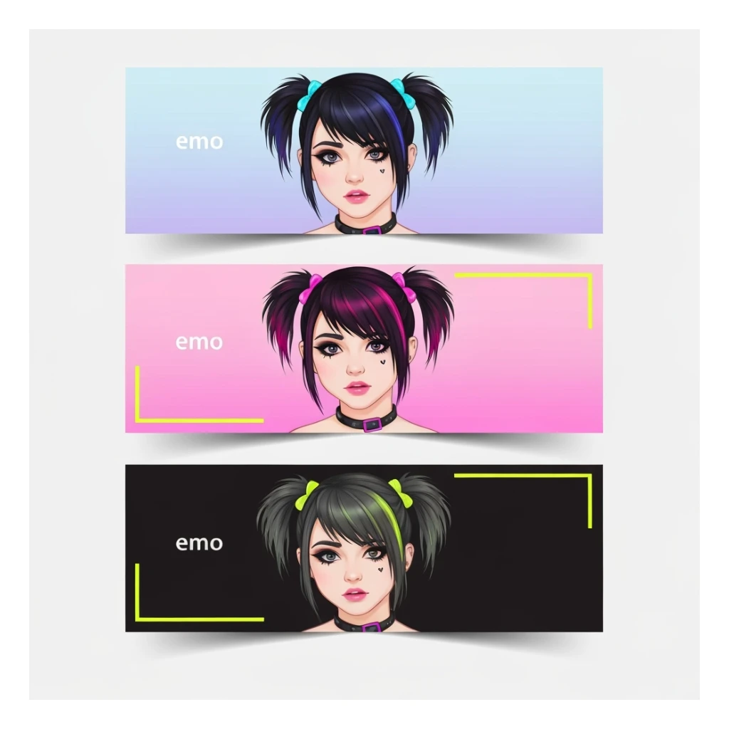 emo banner, cute, expressive, minimal, variation 3 sticker