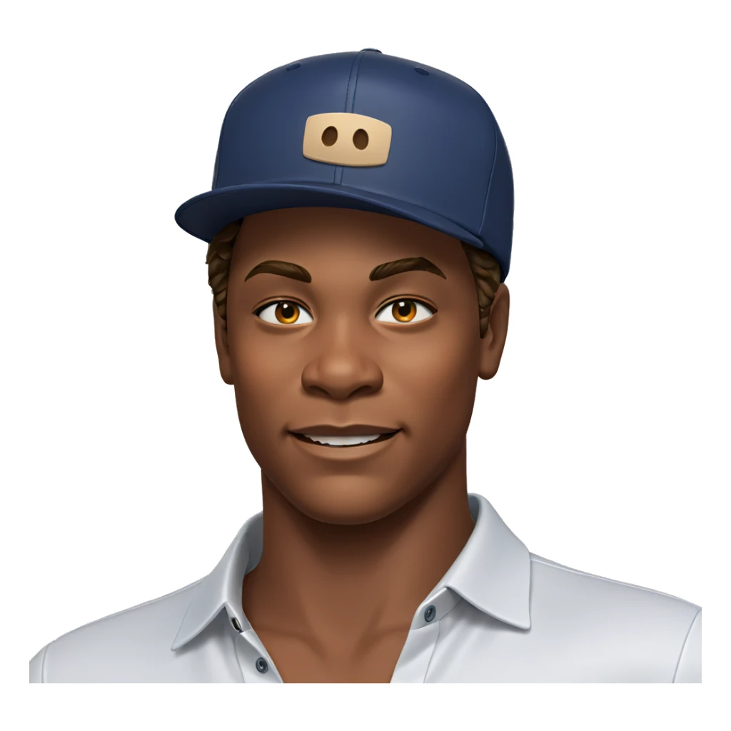 smiling boy in white shirt sticker