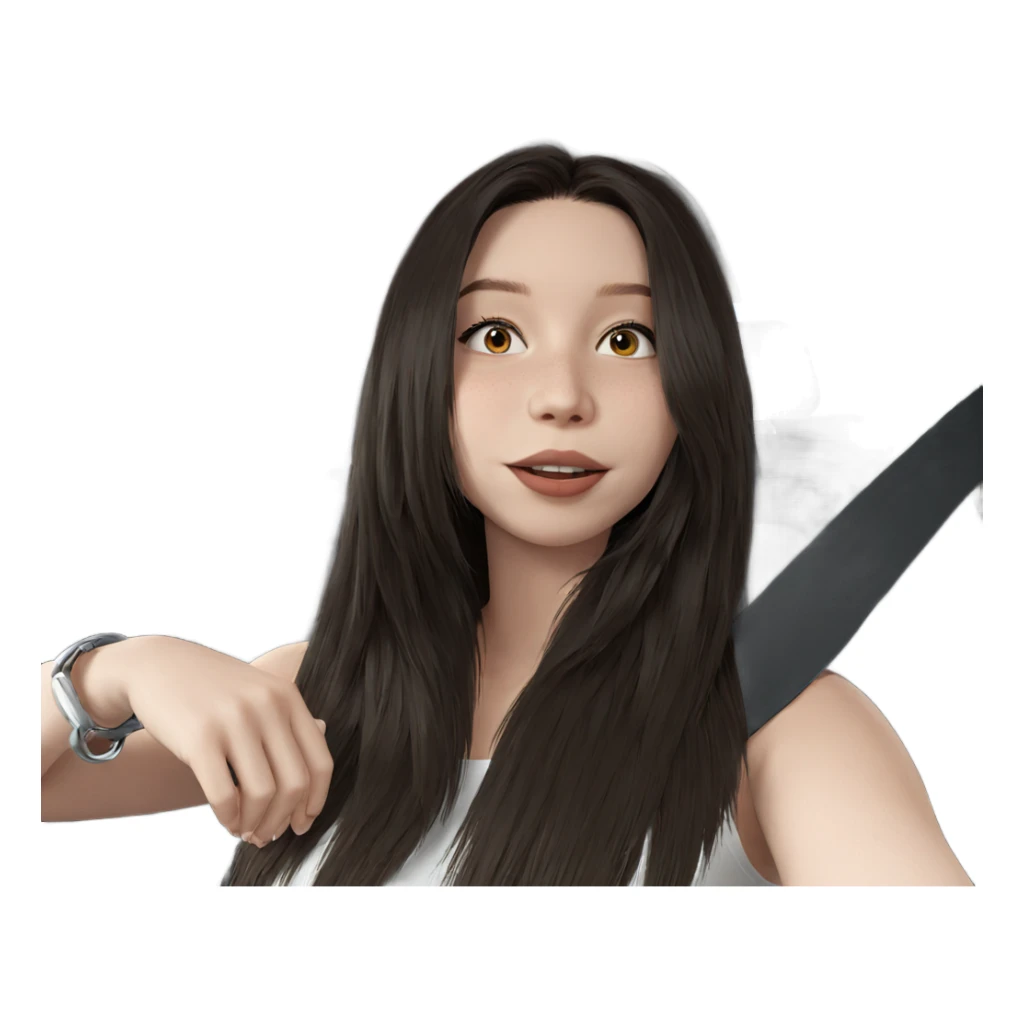 girl in car interior sticker