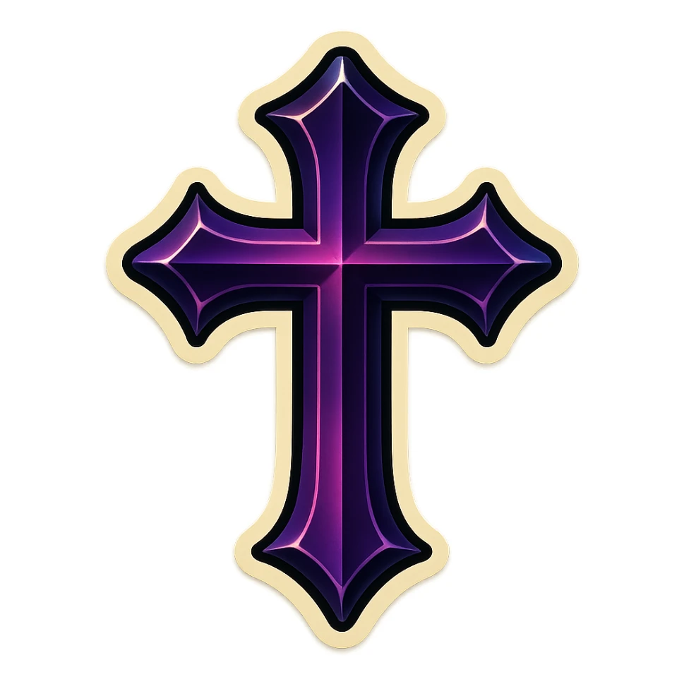 goth cross sticker