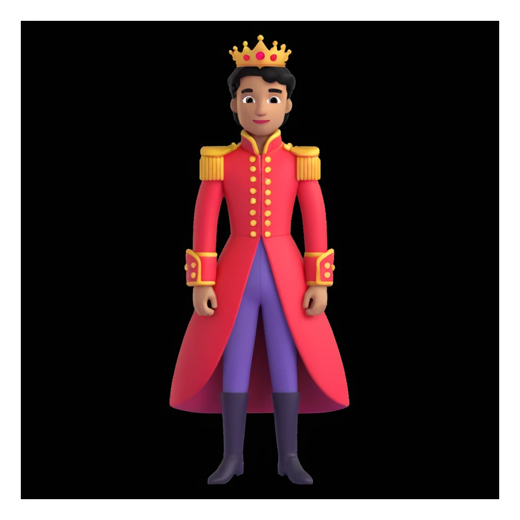 prince in red dress, royaqle background sticker