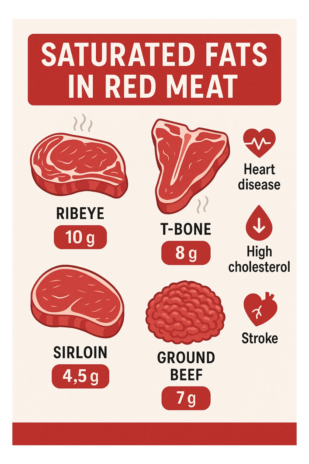 grassi saturi carne rossa sticker